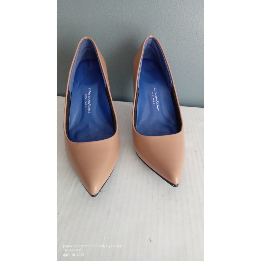 Antonia Saint New York‎ Pointed Toe Pumps Classic Heels Nude Beige